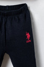 U.S. Polo Assn. Erkek Bebek Polo Yaka Beyaz Uzun Kol Pijama Takım USB3127-C-V1