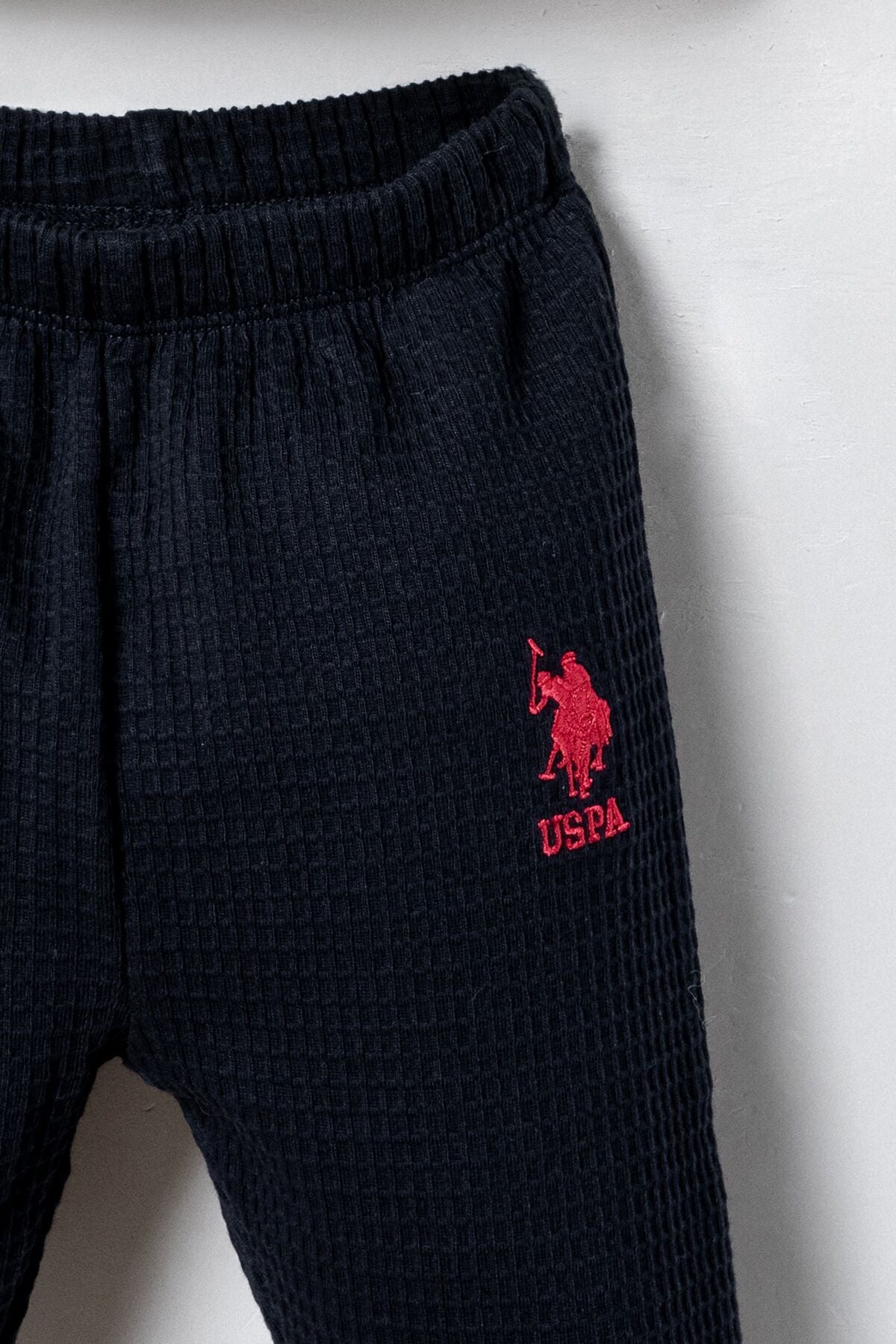 U.S. Polo Assn. Erkek Bebek Polo Yaka Beyaz Uzun Kol Pijama Takım USB3127-C-V1