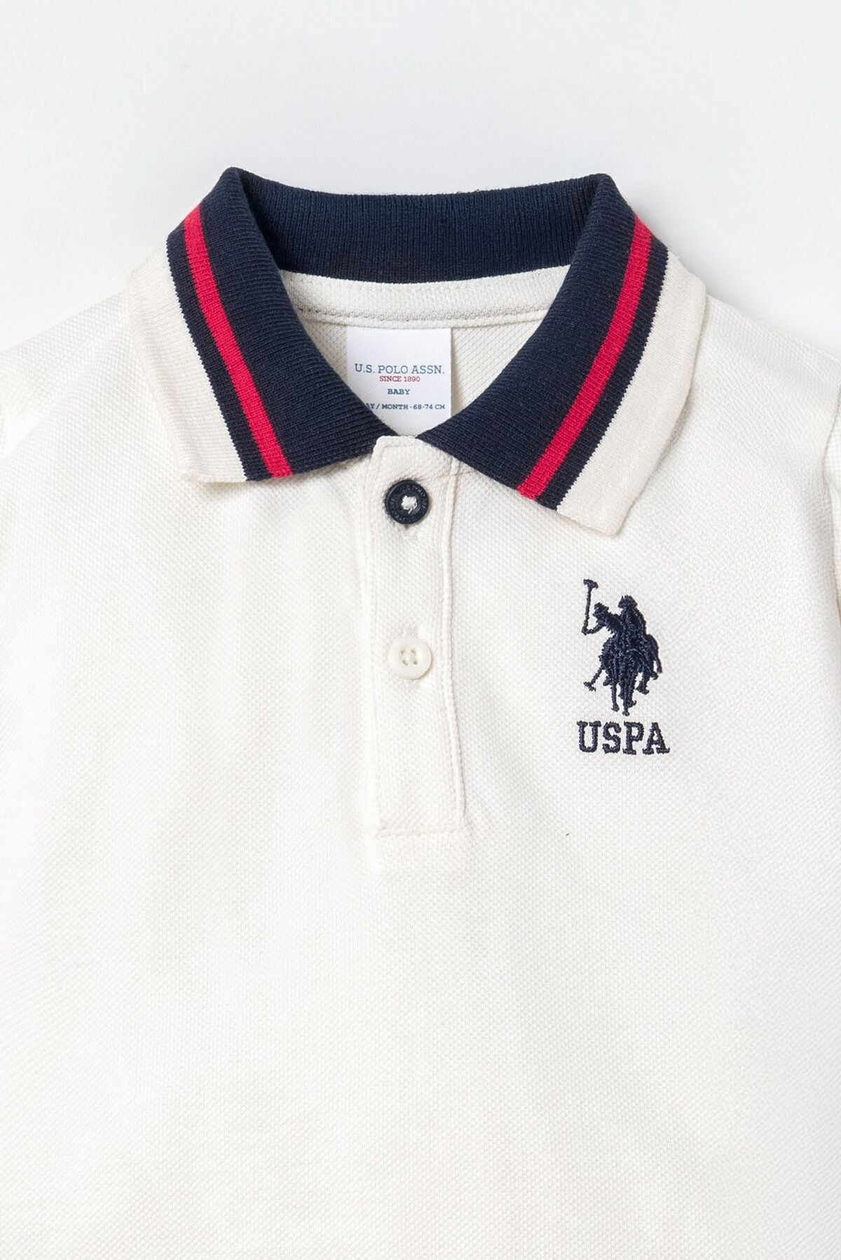 U.S. Polo Assn. Erkek Bebek Polo Yaka Beyaz Uzun Kol Pijama Takım USB3135-C-V2 Ürün ikincil görseli