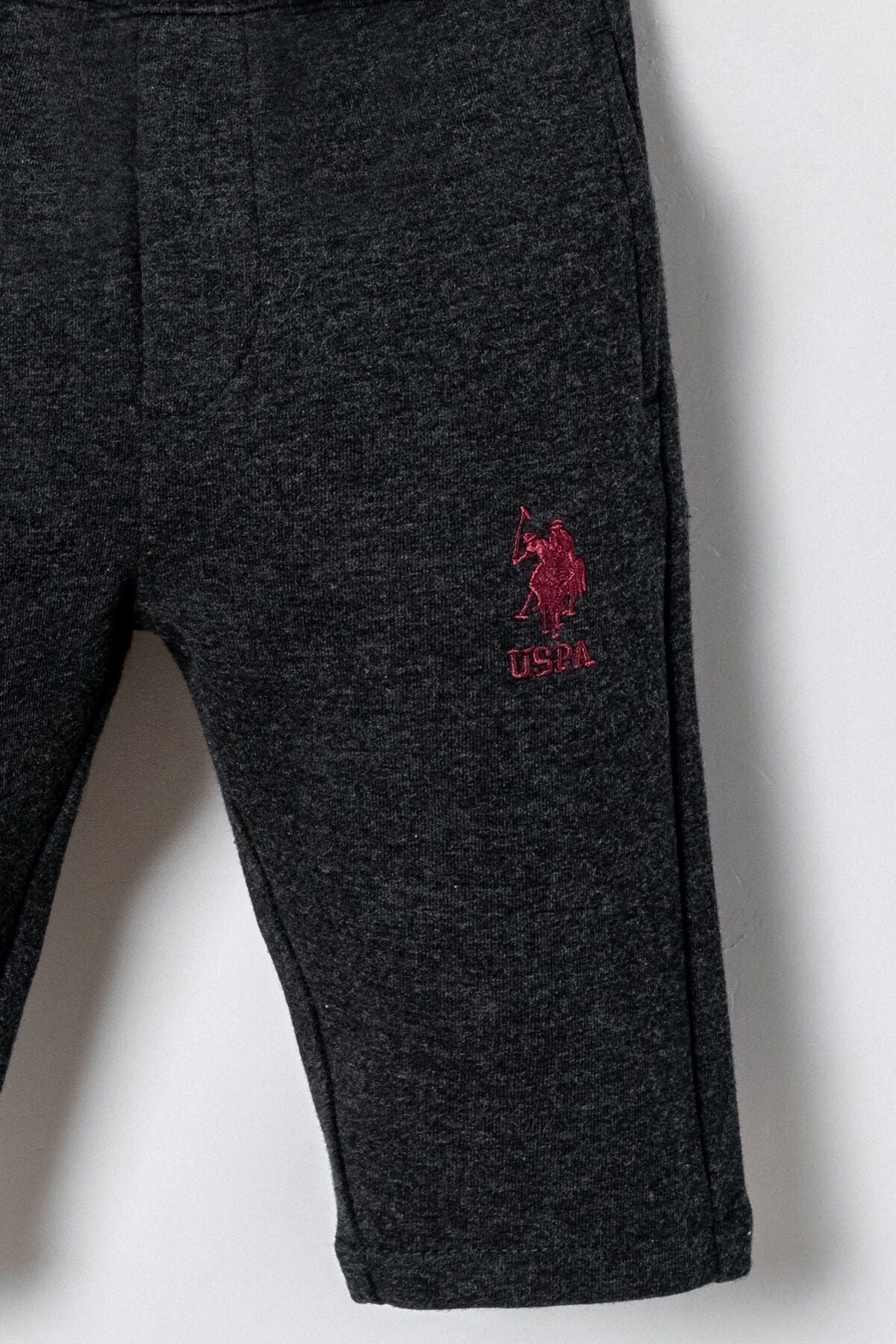 U.S. Polo Assn. Erkek Bebek Polo Yaka Beyaz Uzun Kol Pijama Takım USB3157-C-V1