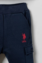 U.S. Polo Assn. Erkek Bebek Polo Yaka Çizgili Lacivert Uzun Kol Pijama Takım Takım USB3126-C-V1