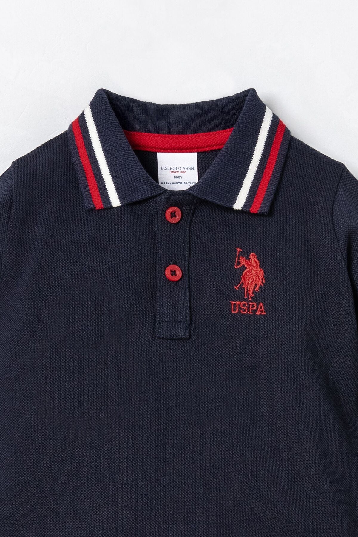 U.S. Polo Assn. Erkek Bebek Polo Yaka Lacivert Uzun Kol Pijama Takım USB3128-C-V1 Ürün ikincil görseli