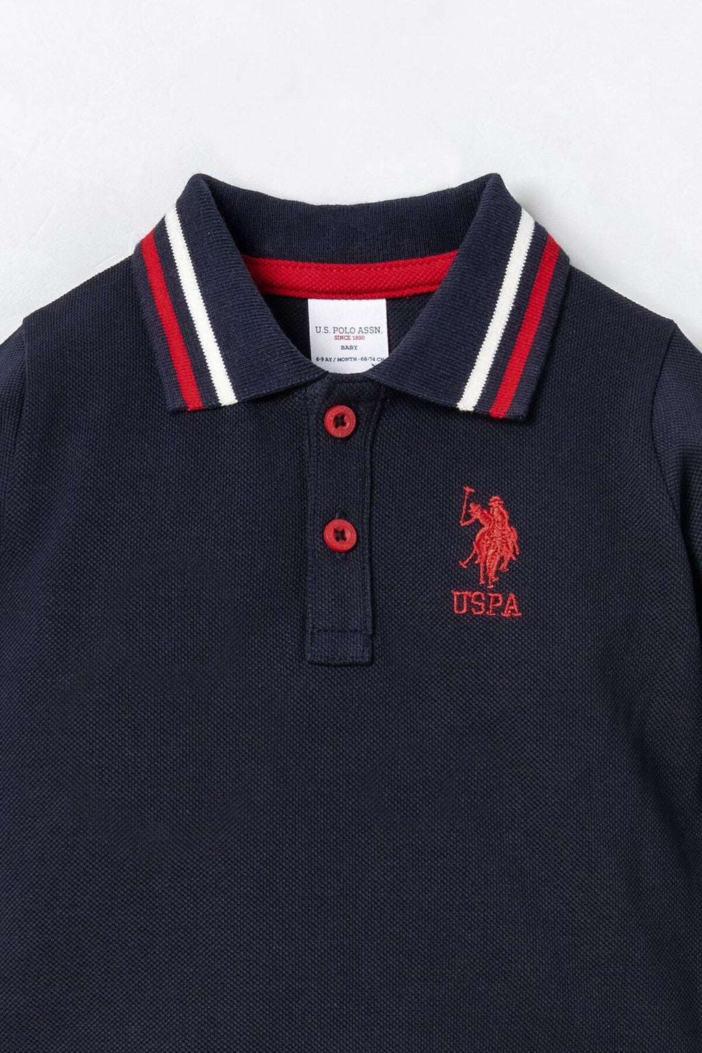 U.S. Polo Assn. Erkek Bebek Polo Yaka Lacivert Uzun Kol Pijama Takım USB3128-C-V1