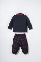 U.S. Polo Assn. Erkek Bebek Polo Yaka Lacivert Uzun Kol Pijama Takım USB3128-C-V1
