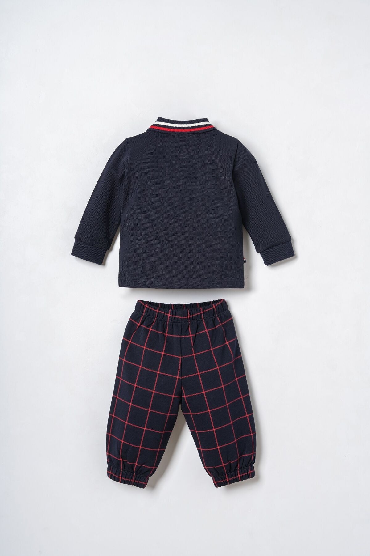 U.S. Polo Assn. Erkek Bebek Polo Yaka Lacivert Uzun Kol Pijama Takım USB3128-C-V1