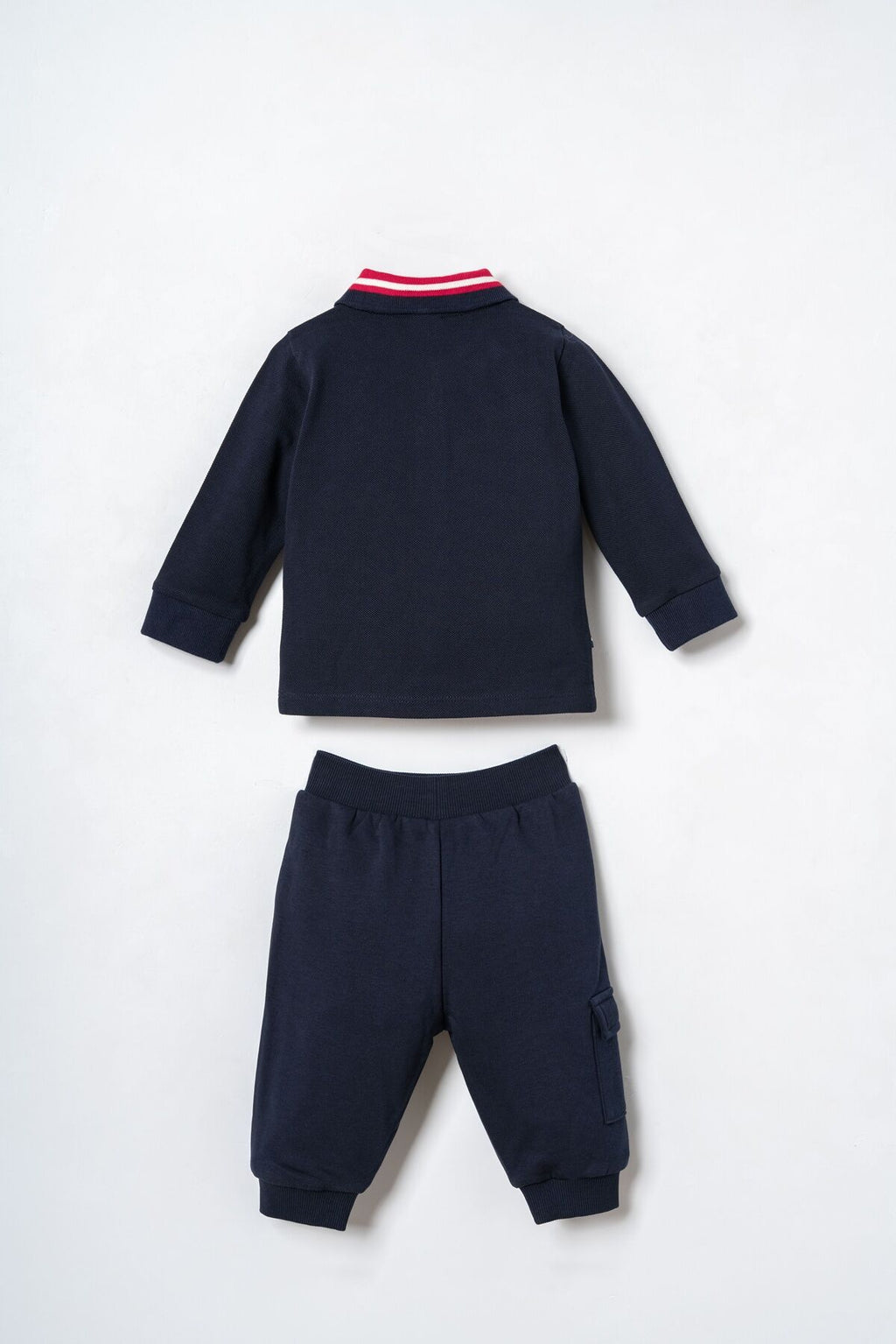 U.S. Polo Assn. Erkek Bebek Polo Yaka Lacivert Uzun Kol Pijama Takım USB3135-C-V1