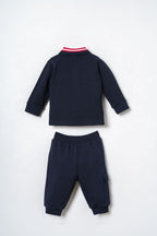 U.S. Polo Assn. Erkek Bebek Polo Yaka Lacivert Uzun Kol Pijama Takım USB3135-C-V1
