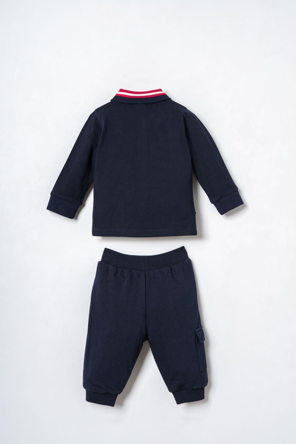 U.S. Polo Assn. Erkek Bebek Polo Yaka Lacivert Uzun Kol Pijama Takım USB3135-C-V1