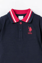 U.S. Polo Assn. Erkek Bebek Polo Yaka Lacivert Uzun Kol Pijama Takım USB3135-C-V1