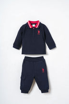 U.S. Polo Assn. Erkek Bebek Polo Yaka Lacivert Uzun Kol Pijama Takım USB3135-C-V1