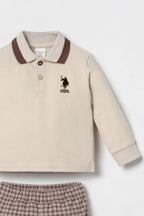 U.S. Polo Assn. Erkek Bebek Polo Yaka Sarı Uzun Kol Pijama Takım USB3113-C-V1