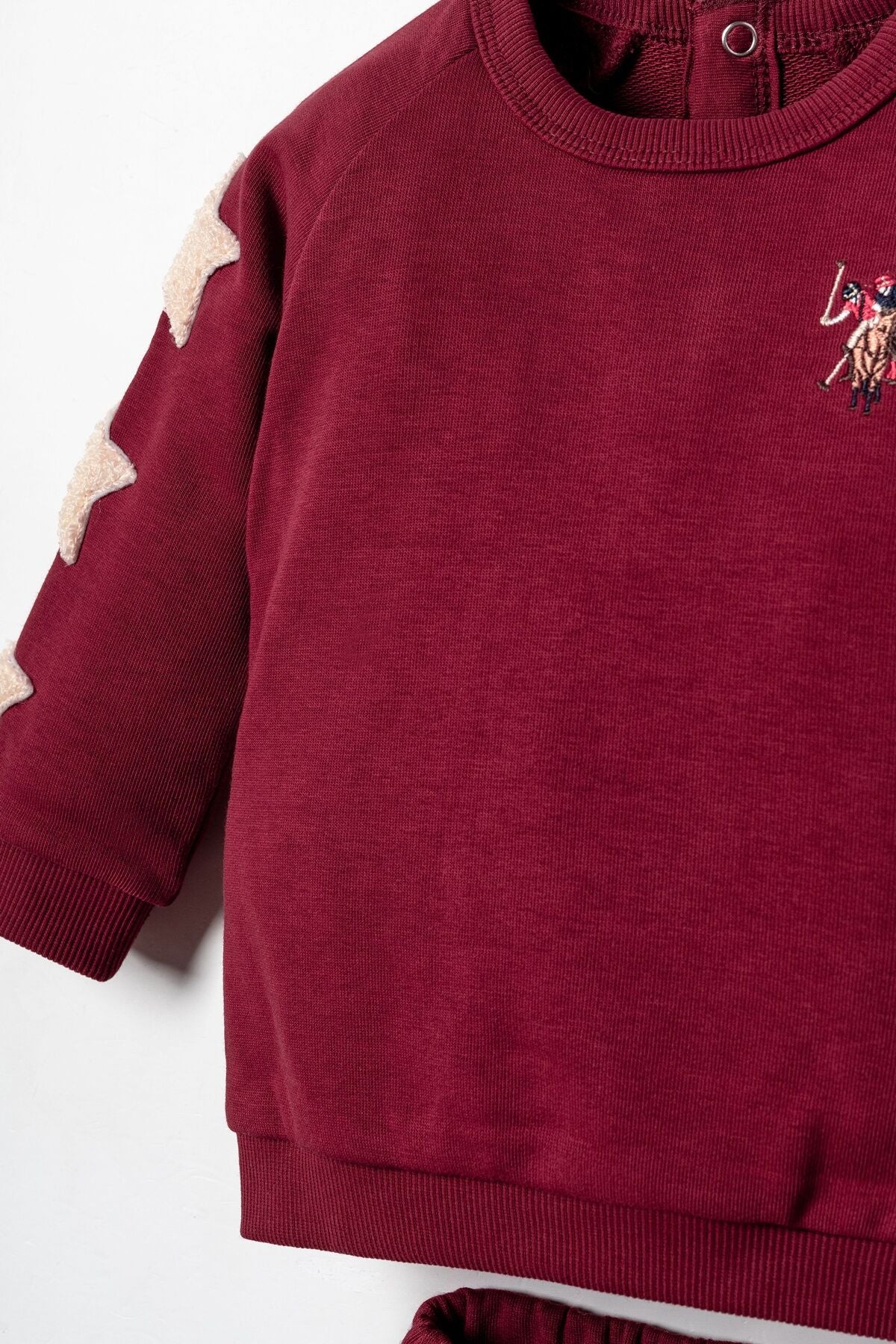 U.S. Polo Assn. Erkek Bebek Star Patches Bordo Uzun Kol Pijama Takım USB3138-C-V2 Ürün ikincil görseli