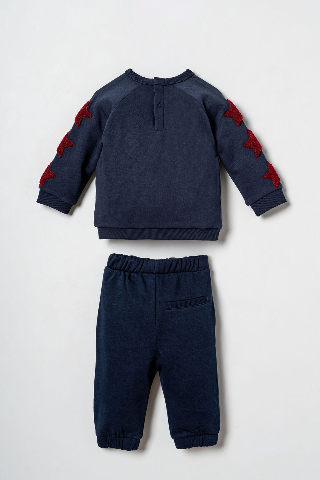 U.S. Polo Assn. Erkek Bebek Star Patches Mavi Uzun Kol Pijama Takım USB3138-C-V3