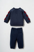U.S. Polo Assn. Erkek Bebek Star Patches Mavi Uzun Kol Pijama Takım USB3138-C-V3