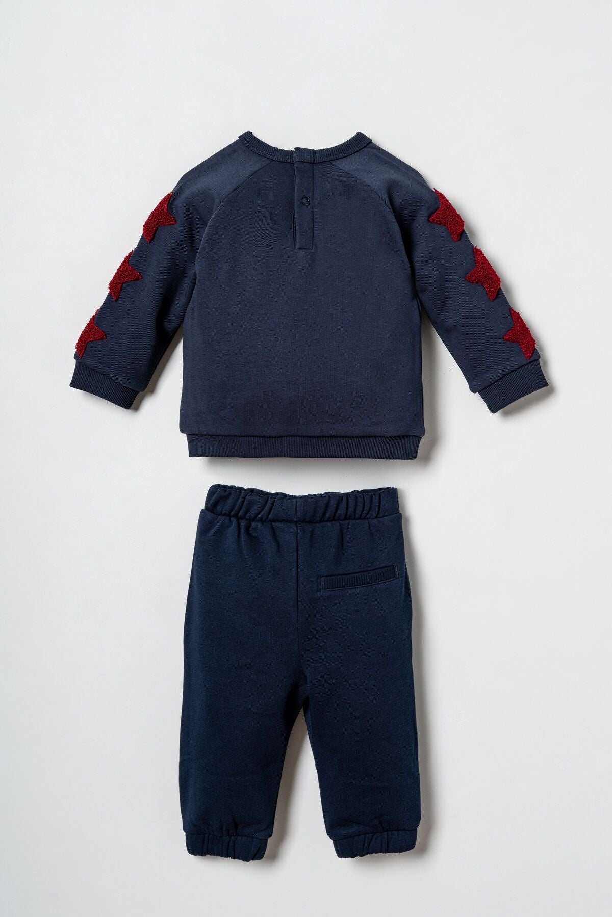 U.S. Polo Assn. Erkek Bebek Star Patches Mavi Uzun Kol Pijama Takım USB3138-C-V3
