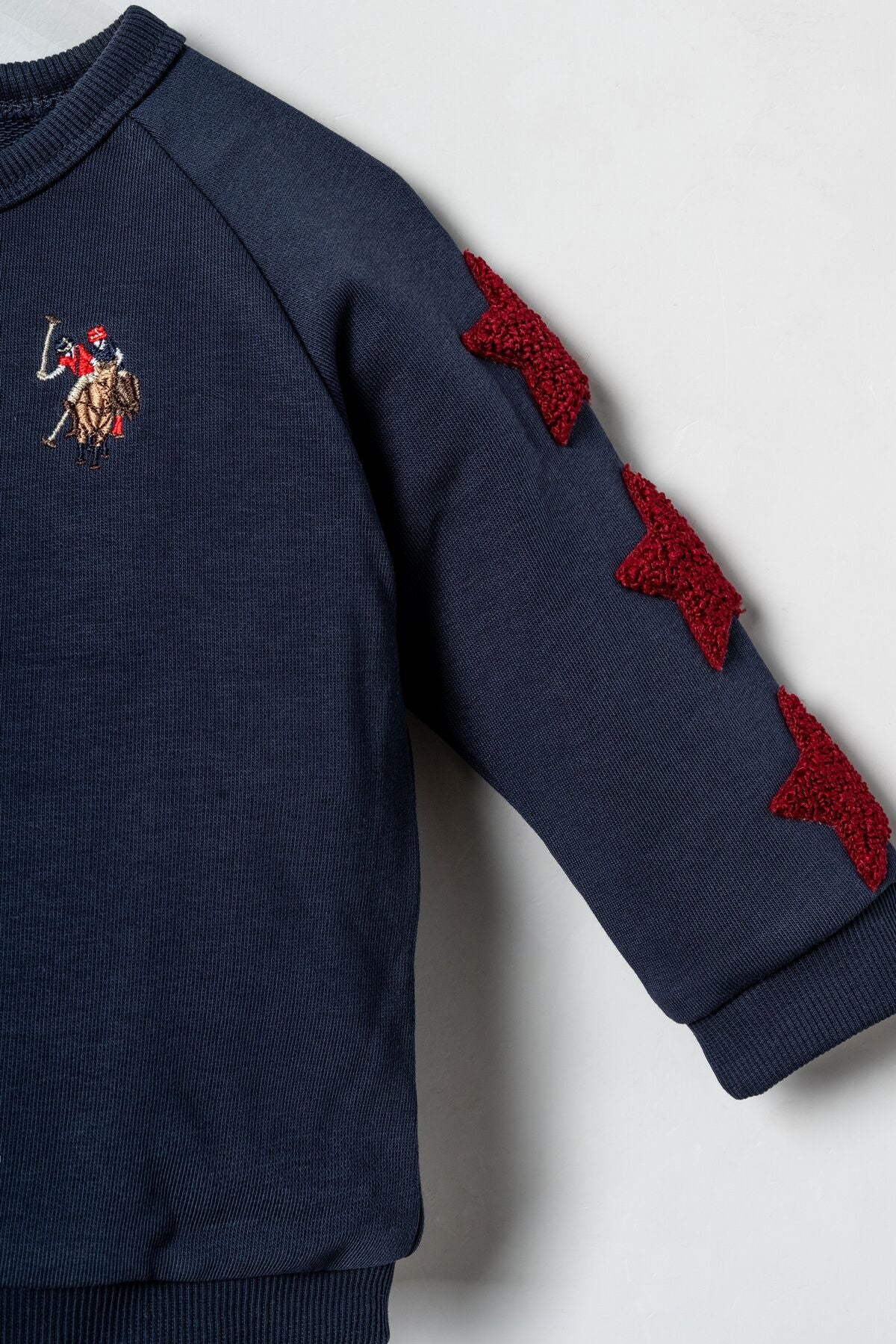 U.S. Polo Assn. Erkek Bebek Star Patches Mavi Uzun Kol Pijama Takım USB3138-C-V3