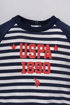 U.S. Polo Assn. Erkek Bebek Stripes Lacivert Uzun Kol Pijama Takım USB3164-C-V1