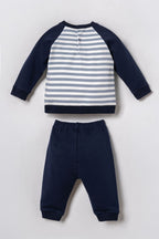 U.S. Polo Assn. Erkek Bebek Stripes Yeşil Uzun Kol Pijama Takım USB3164-C-V2