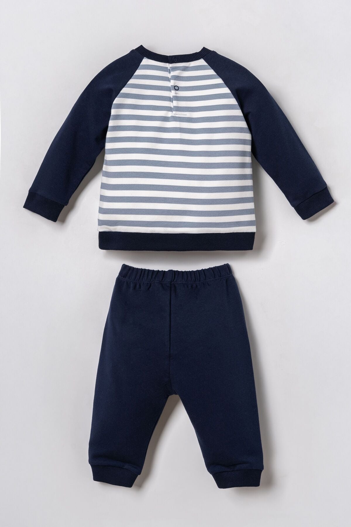 U.S. Polo Assn. Erkek Bebek Stripes Yeşil Uzun Kol Pijama Takım USB3164-C-V2