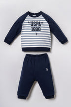 U.S. Polo Assn. Erkek Bebek Stripes Yeşil Uzun Kol Pijama Takım USB3164-C-V2