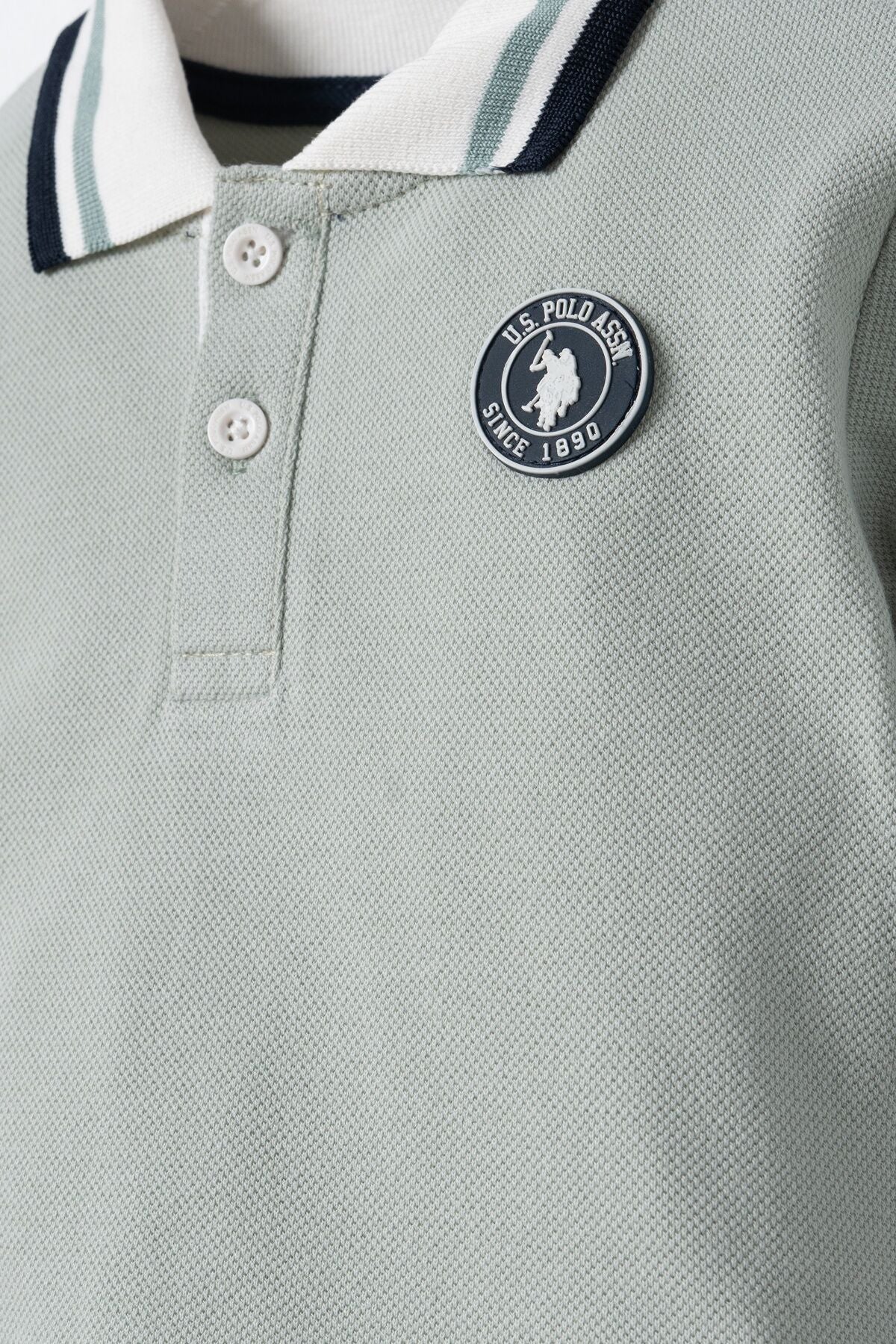 U.S. Polo Assn. Erkek Bebek Su Yeşili Uzun Kol Pijama Takım USB3197-C-V2