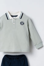 U.S. Polo Assn. Erkek Bebek Su Yeşili Uzun Kol Pijama Takım USB3197-C-V2