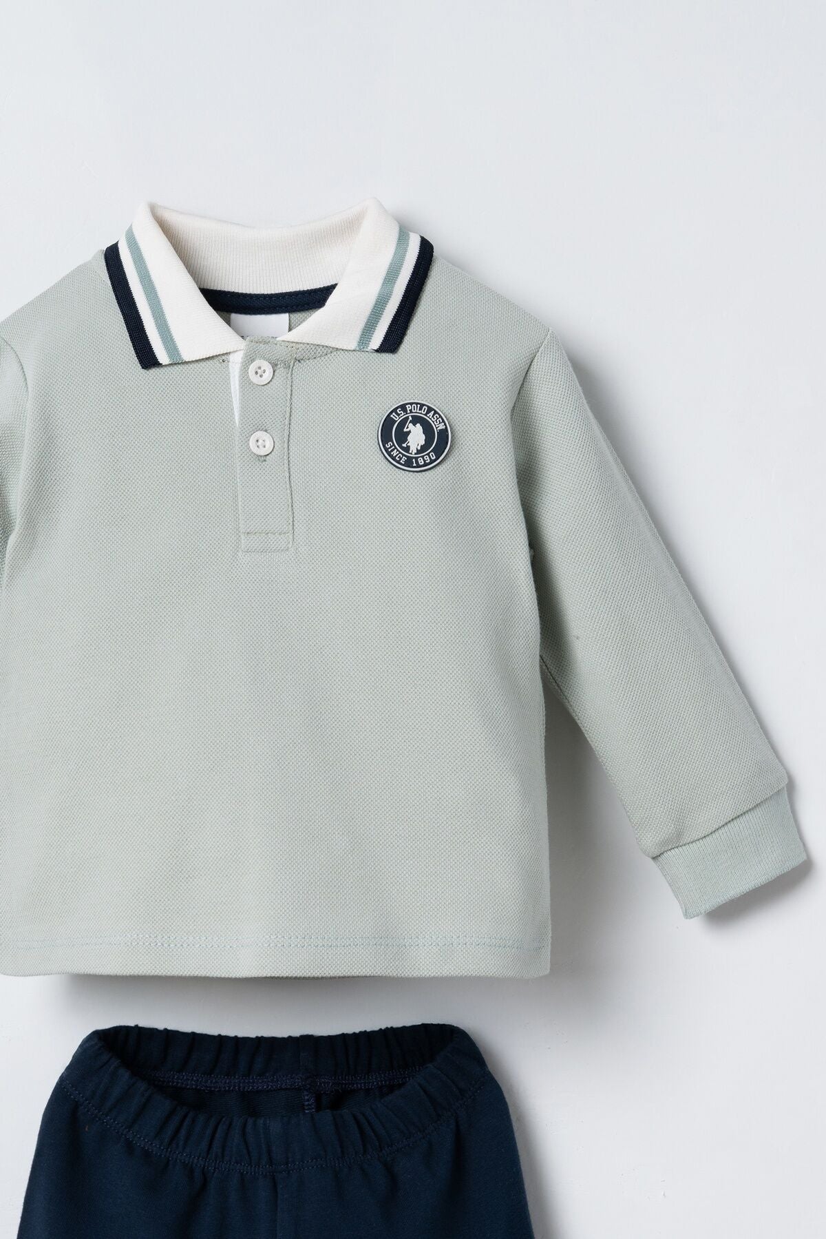 U.S. Polo Assn. Erkek Bebek Su Yeşili Uzun Kol Pijama Takım USB3197-C-V2 Ürün ikincil görseli