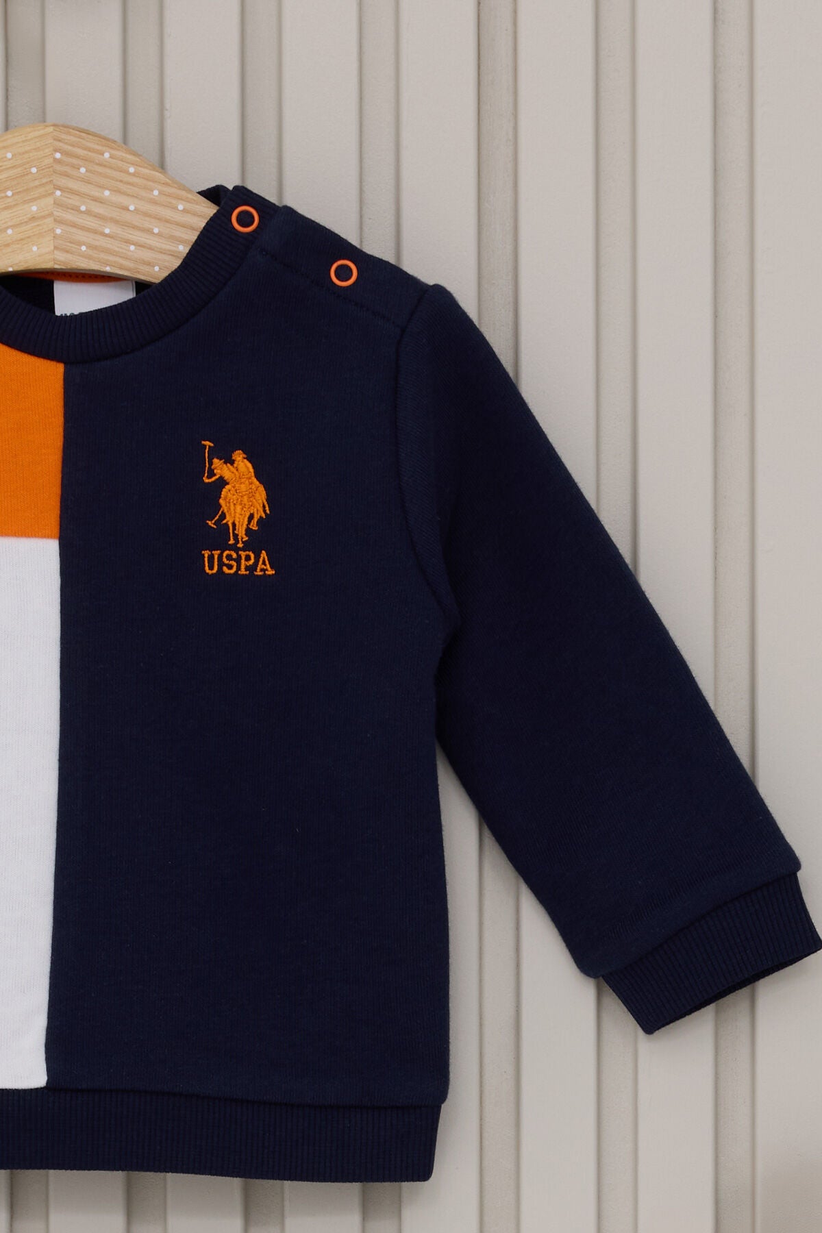 U.S. Polo Assn. Erkek Bebek Bisiklet Yaka Pigment Baskılı Kışlık Regular Fit Sarı Bebek Takımı USB2052-C-V1 Ürün ikincil görseli