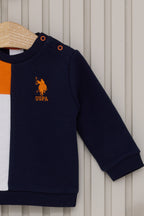 U.S. Polo Assn. Erkek Bebek Bisiklet Yaka Pigment Baskılı Kışlık Regular Fit Sarı Bebek Takımı USB2052-C-V1