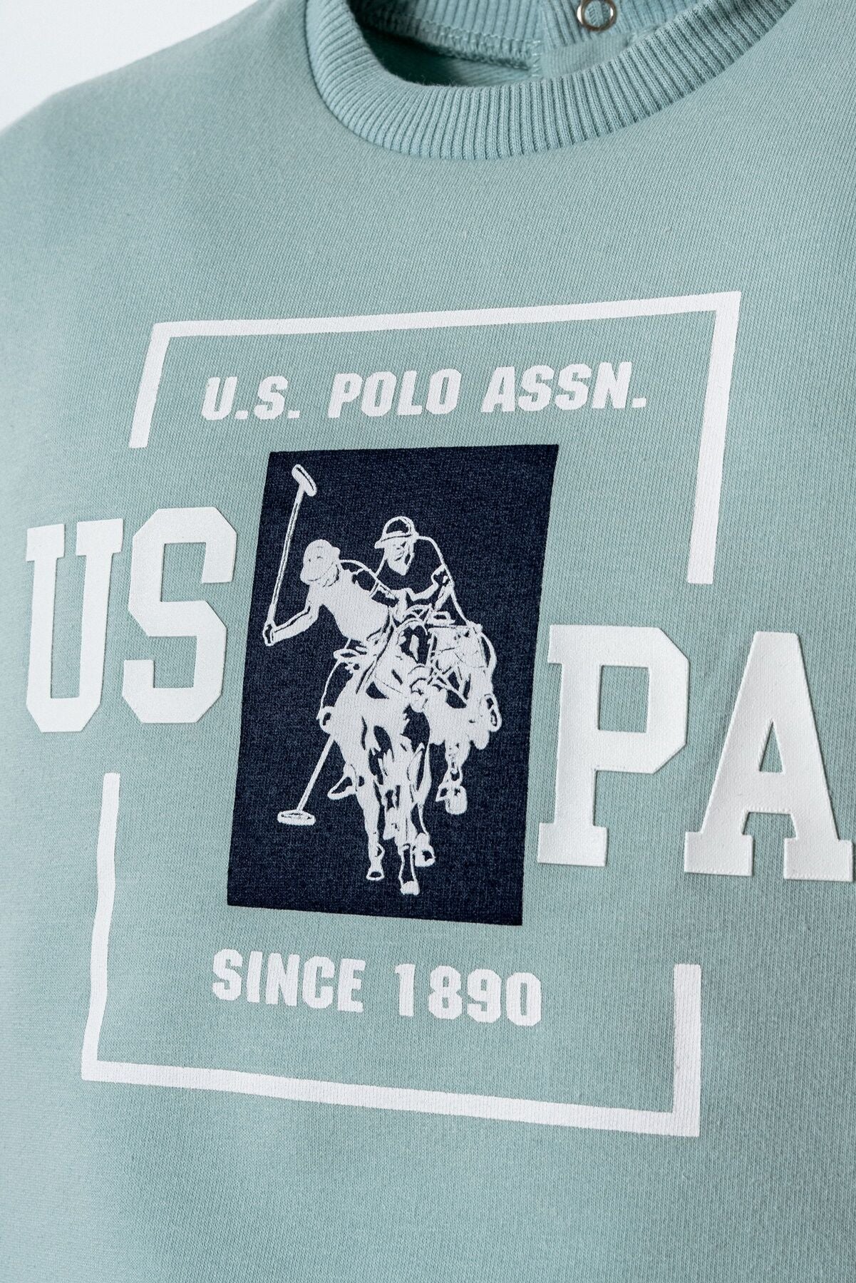 U.S. Polo Assn. Erkek Bebek Bisiklet Yaka Nakışlı Yazlık Regular Fit Yeşil Bebek Takımı USB2868-C-V3 Ürün ikincil görseli