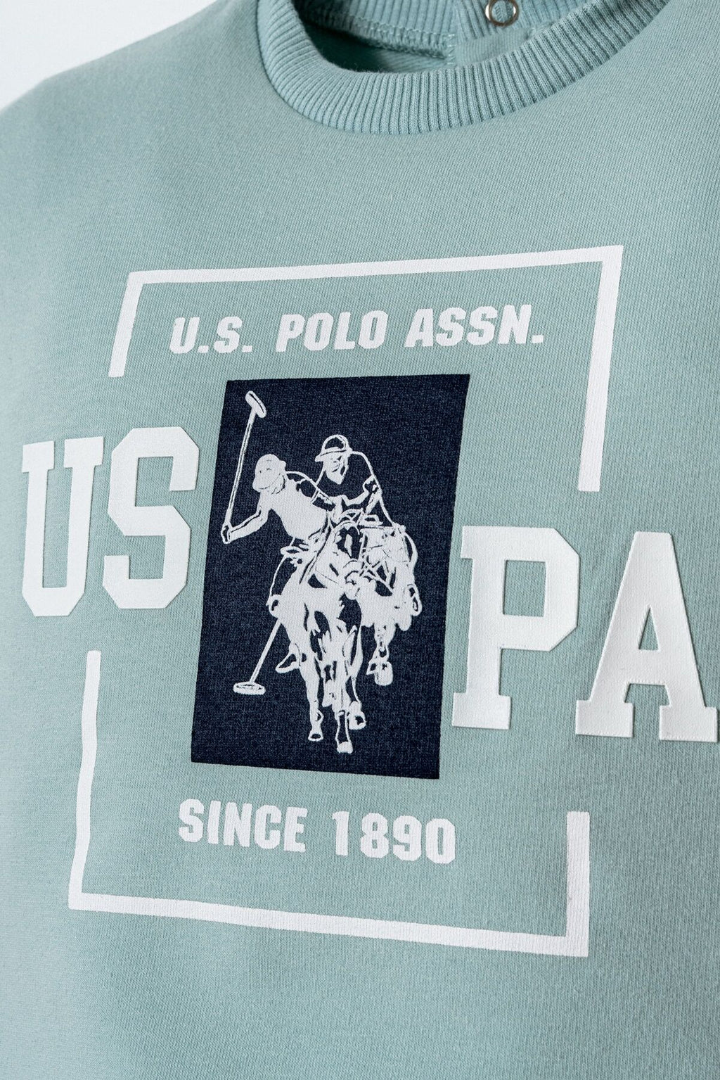U.S. Polo Assn. Erkek Bebek Bisiklet Yaka Nakışlı Yazlık Regular Fit Yeşil Bebek Takımı USB2868-C-V3