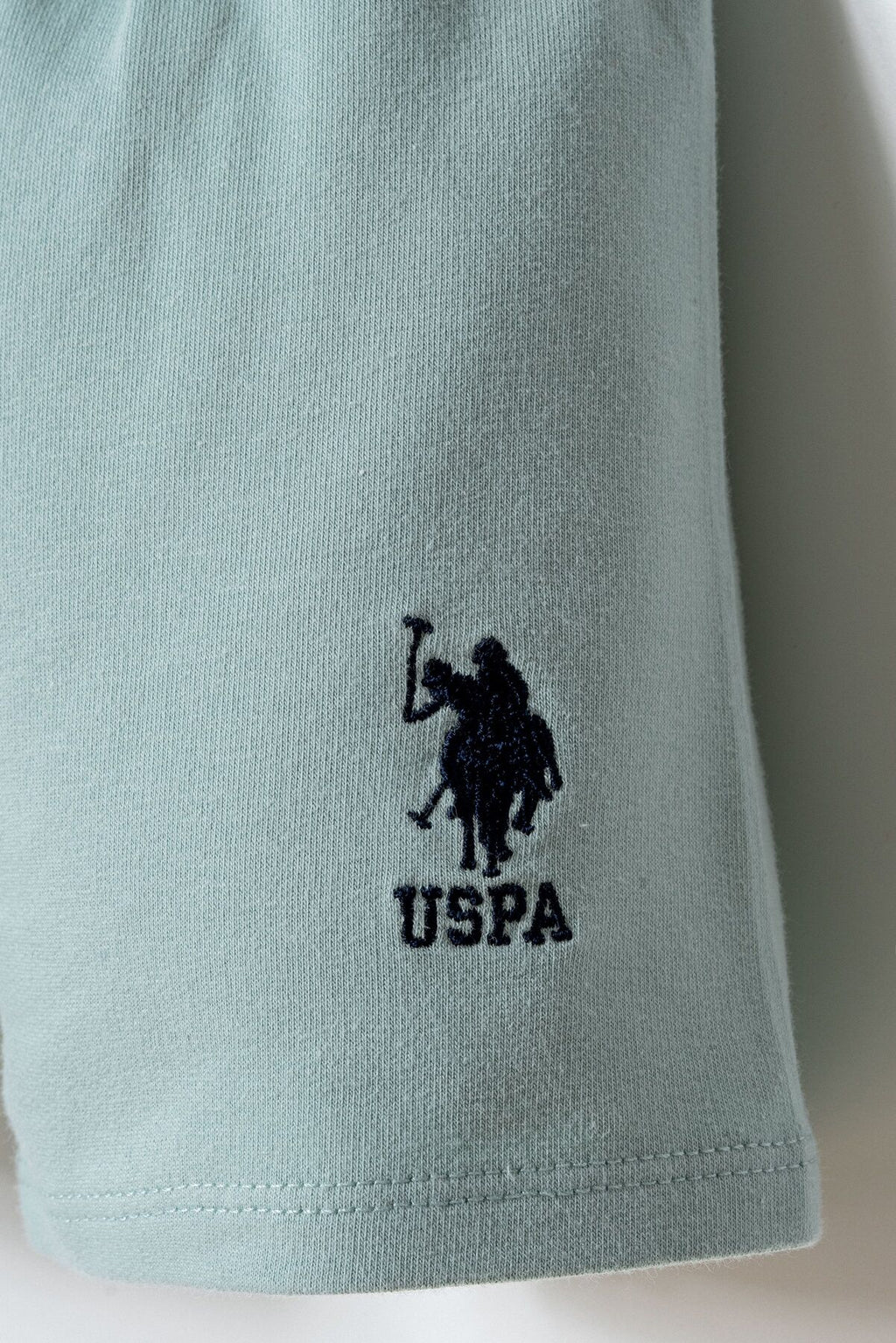 U.S. Polo Assn. Erkek Bebek Bisiklet Yaka Nakışlı Yazlık Regular Fit Yeşil Bebek Takımı USB2868-C-V3