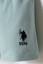 U.S. Polo Assn. Erkek Bebek Bisiklet Yaka Nakışlı Yazlık Regular Fit Yeşil Bebek Takımı USB2868-C-V3