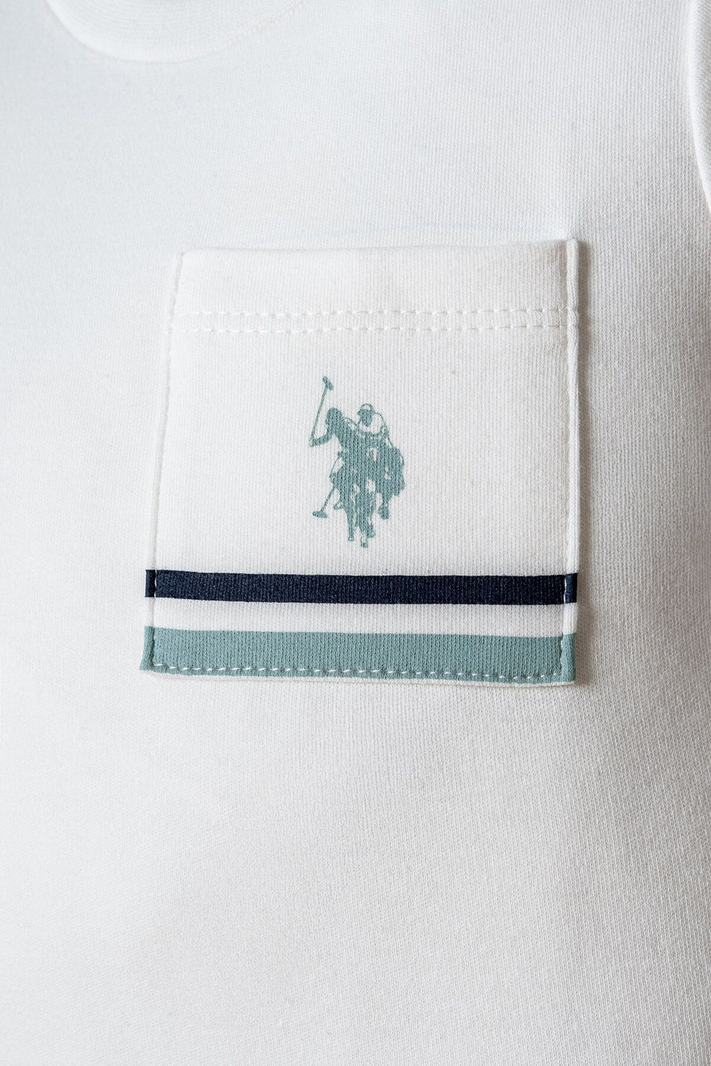 U.S. Polo Assn. Erkek Bebek Bisiklet Yaka Nakışlı Yazlık Regular Fit Yeşil Bebek Takımı USB2867-C-V4