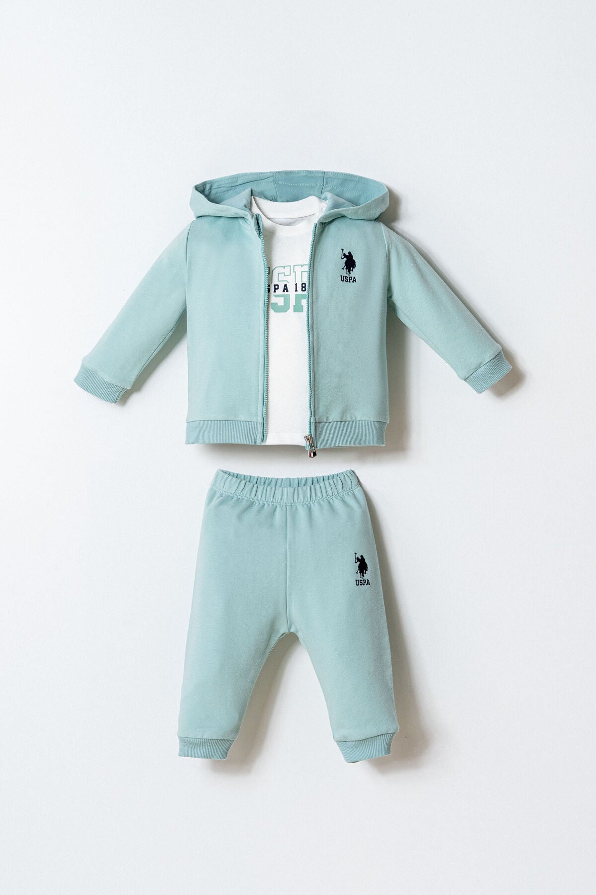 U.S. Polo Assn Erkek Bebek Yeşil 3'Lü Takım Ürün ana görseli