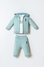 U.S. Polo Assn Erkek Bebek Yeşil 3'Lü Takım