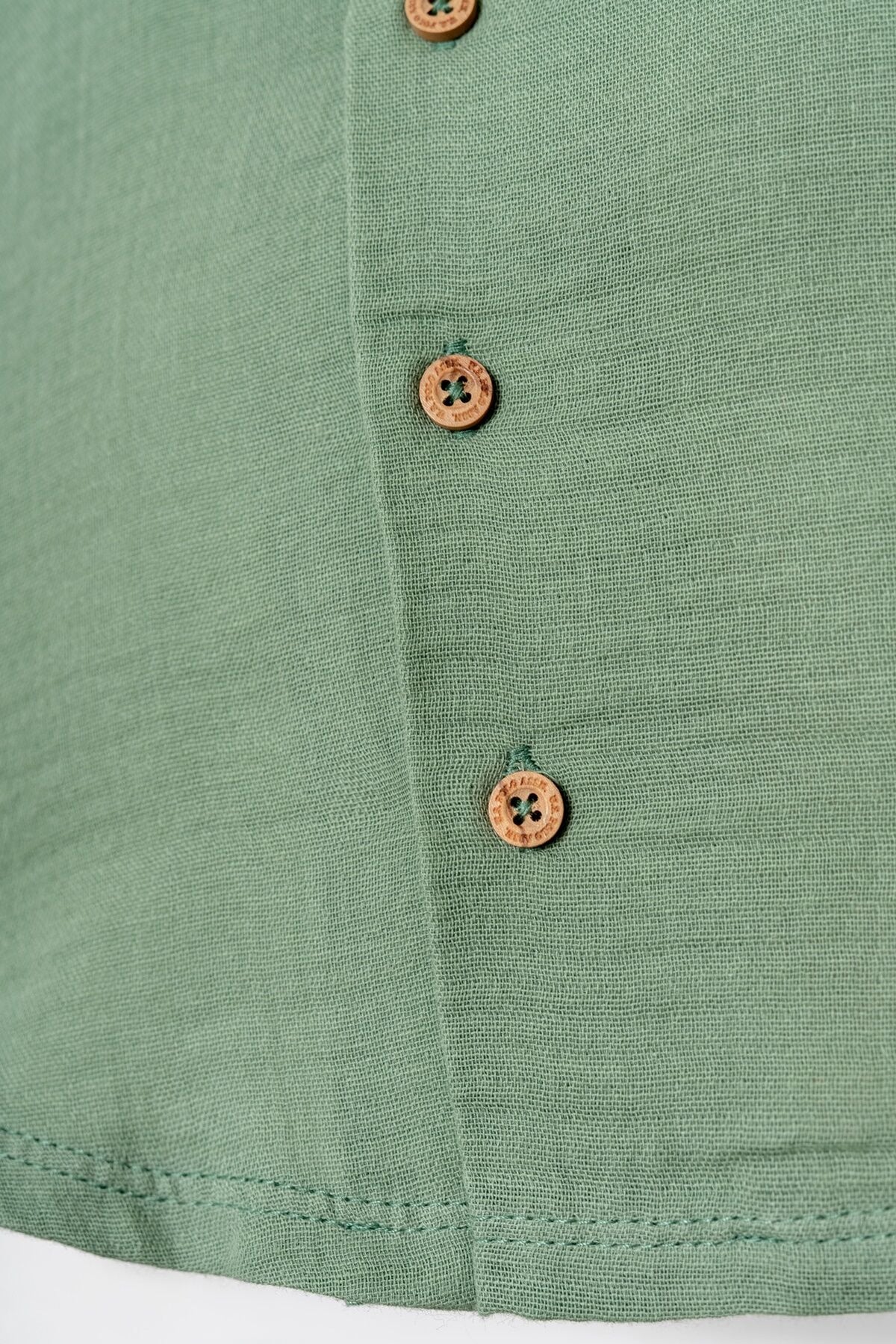 U.S. Polo Assn. Erkek Bebek Gömlek Yaka Nakışlı Yazlık Regular Fit Yeşil Pijama Takımı USB2947-C-V2