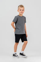 U.S. Polo Assn. Erkek Çocuk Bisiklet Yaka Nakışlı Yazlık Regular Fit Gri Bermuda Takım US2470-C-V3