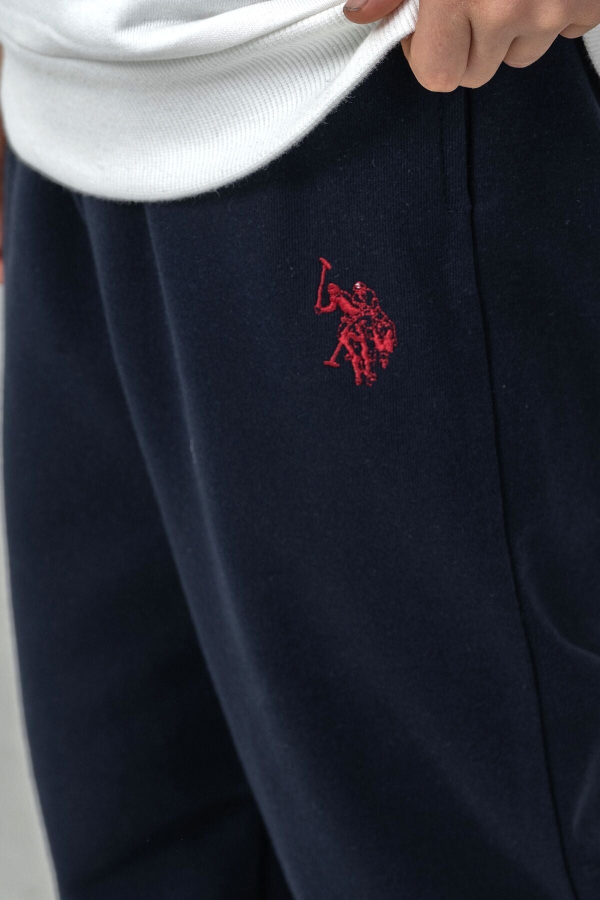 U.S. Polo Assn. Erkek Çocuk Baskılı Beyaz Uzun Kol Eşofman Takımı US2614-C-V3