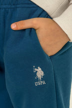 U.S. Polo Assn. Erkek Çocuk Baskılı Beyaz Uzun Kol Eşofman Takımı US2618-C-V3