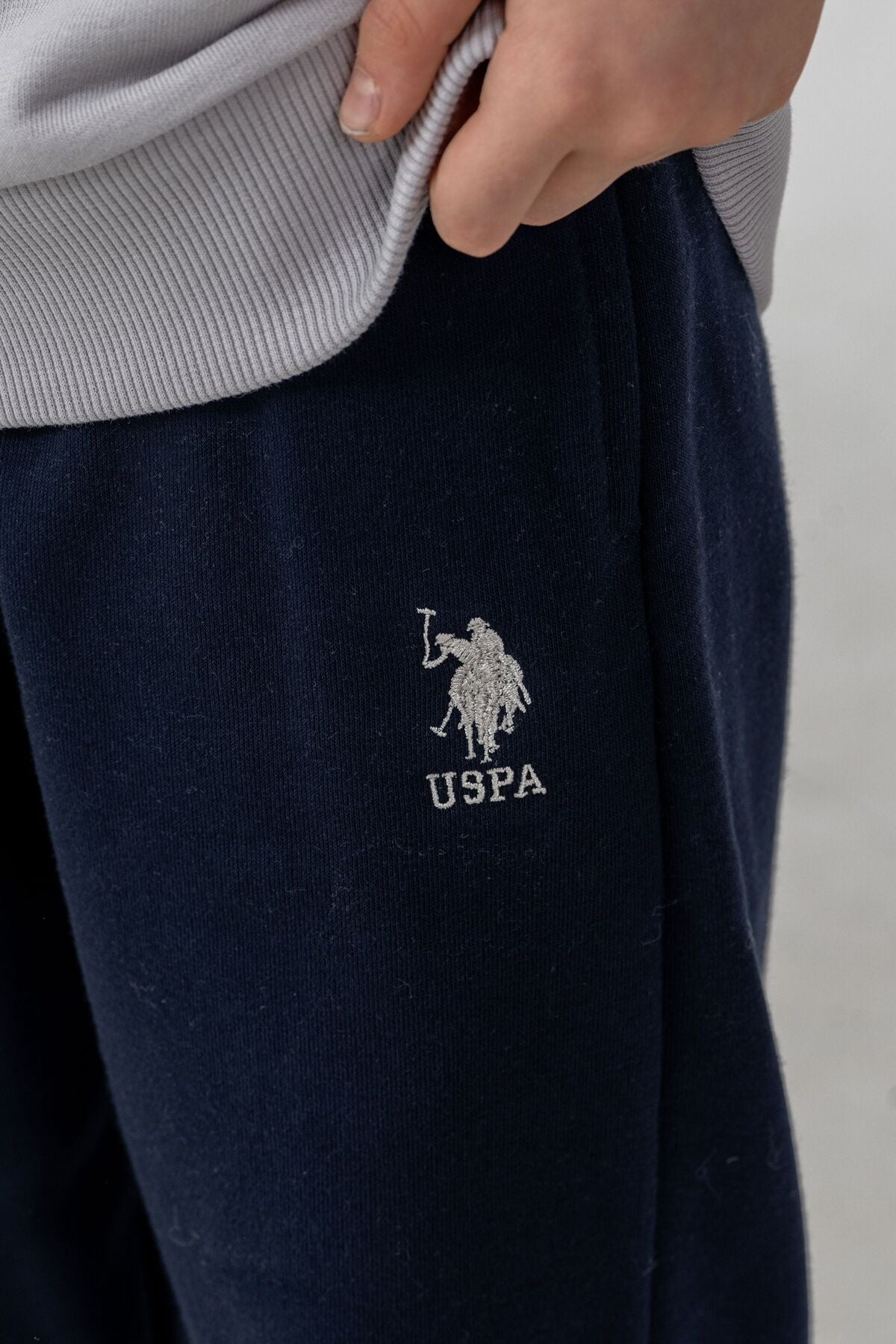 U.S. Polo Assn. Erkek Çocuk Baskılı Gri Uzun Kol Eşofman Takımı US2605-C-V2 Ürün ana görseli