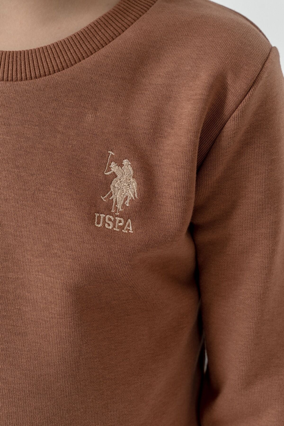 U.S. Polo Assn. Erkek Çocuk Baskılı Kahverengi Uzun Kol Eşofman Takımı US2626-C-V1 Ürün ana görseli