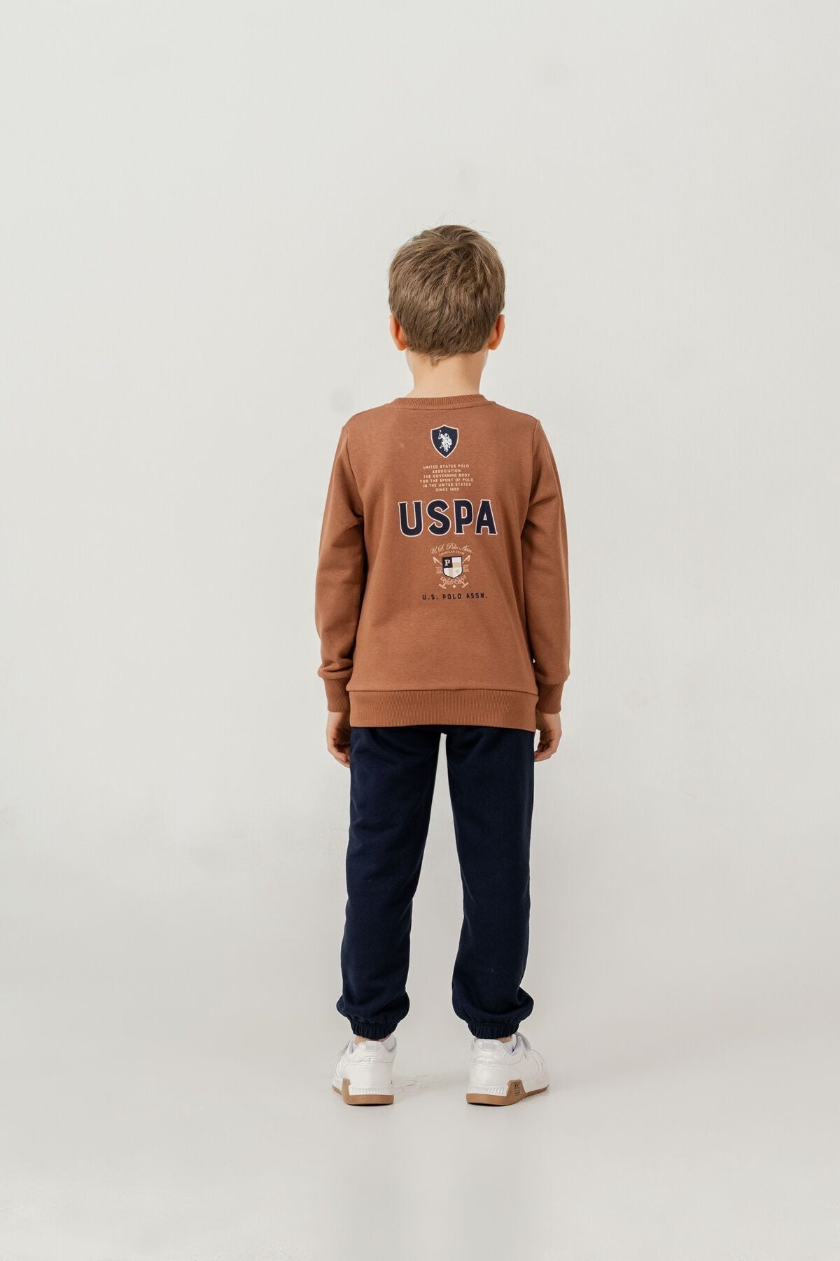 U.S. Polo Assn. Erkek Çocuk Baskılı Kahverengi Uzun Kol Eşofman Takımı US2626-C-V1 Ürün ikincil görseli