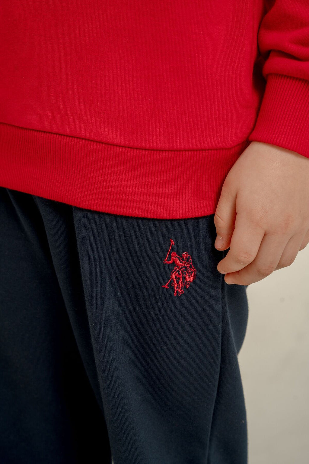 U.S. Polo Assn. Erkek Çocuk Baskılı Kırmızı Uzun Kol Eşofman Takımı US2614-C-V2