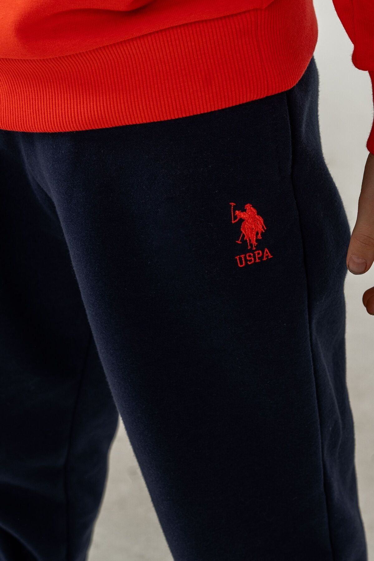 U.S. Polo Assn. Erkek Çocuk Baskılı Kırmızı Uzun Kol Eşofman Takımı US2618-C-V2