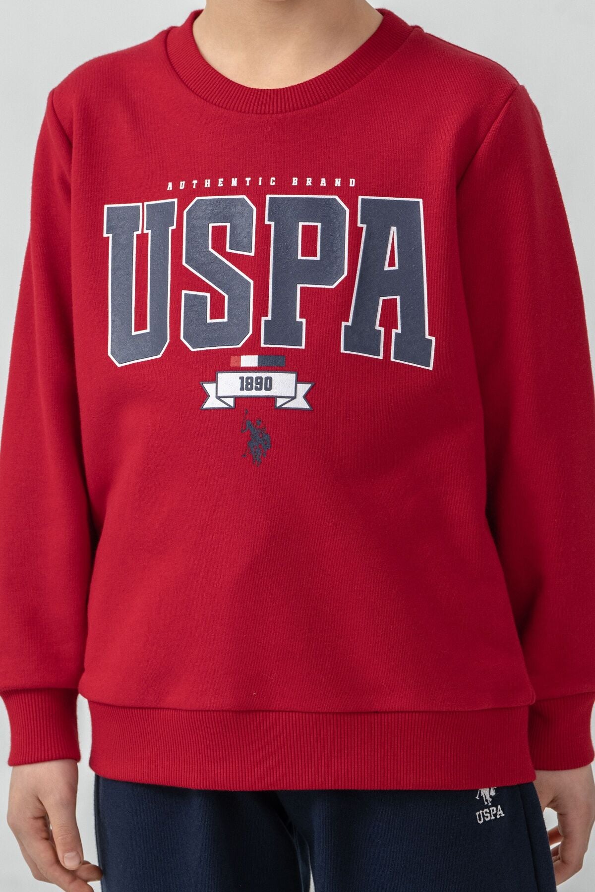 U.S. Polo Assn. Erkek Çocuk Baskılı Kırmızı Uzun Kol Eşofman Takımı US2628-C-V4
