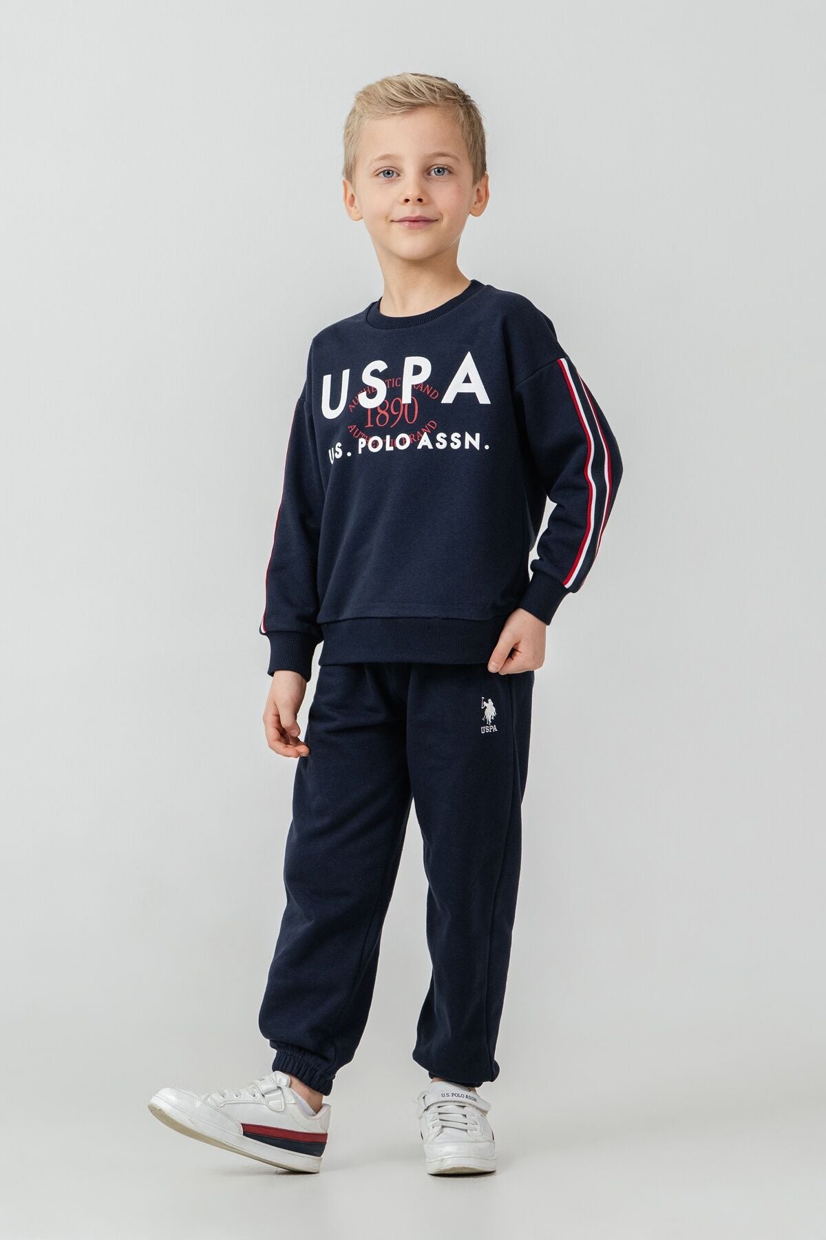 U.S. Polo Assn. Erkek Çocuk Baskılı Lacivert Uzun Kol Eşofman Takımı US2605-C-V1 Ürün ana görseli