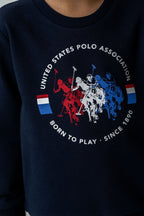 U.S. Polo Assn. Erkek Çocuk Baskılı Lacivert Uzun Kol Eşofman Takımı US2607-C-V1