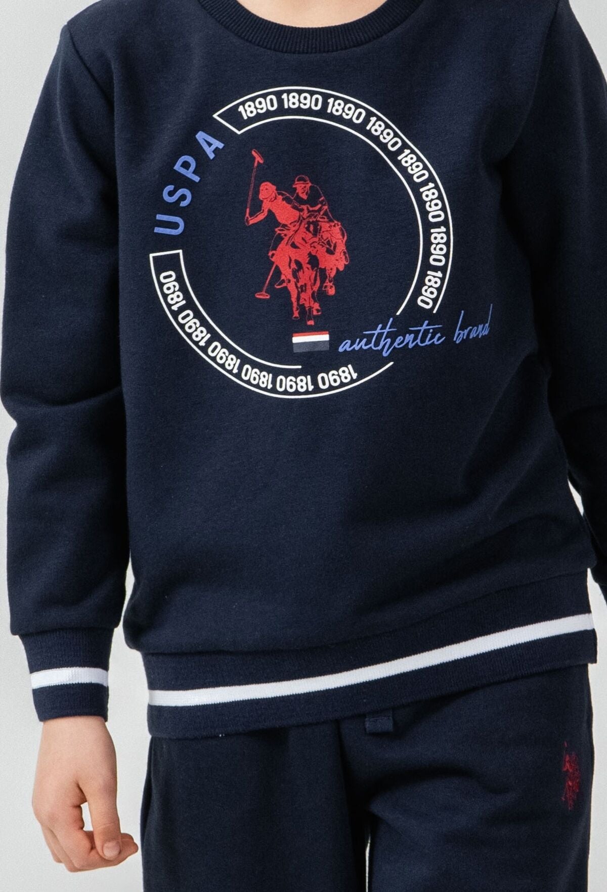 U.S. Polo Assn. Erkek Çocuk Baskılı Lacivert Uzun Kol Eşofman Takımı US2611-C-V1 Ürün ana görseli