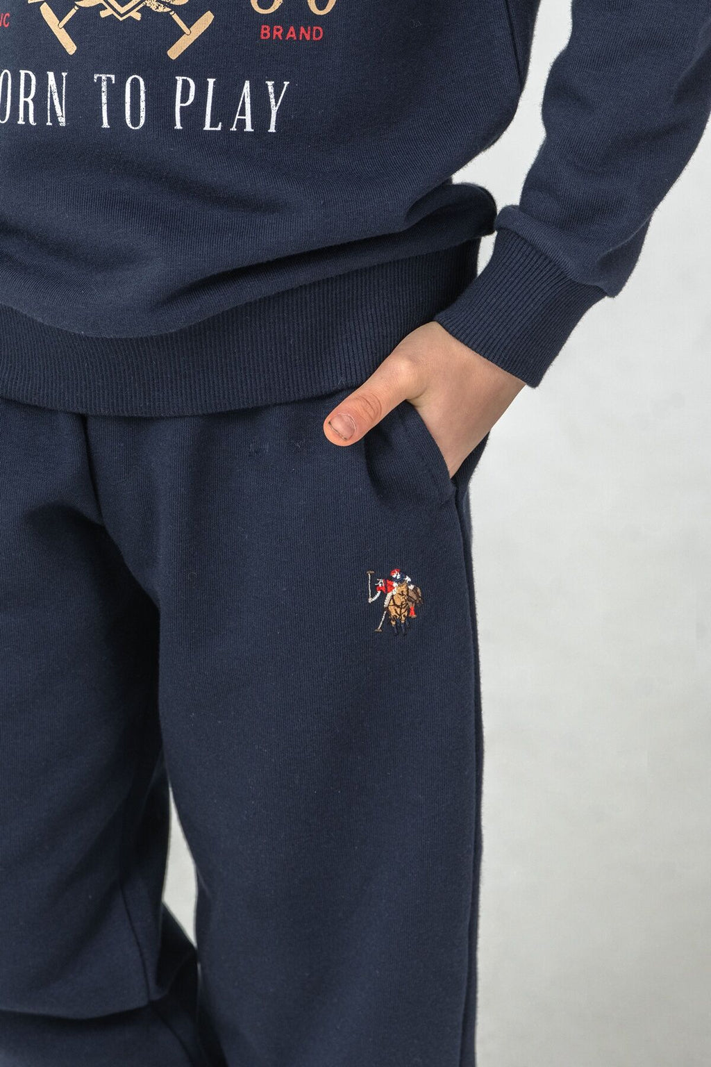 U.S. Polo Assn. Erkek Çocuk Baskılı Lacivert Uzun Kol Eşofman Takımı US2615-C-V1